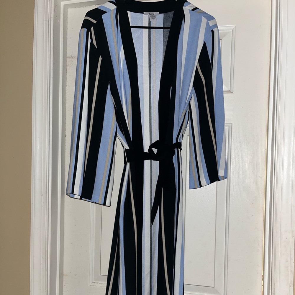 BAR III BLUE STRIPED KIMONO